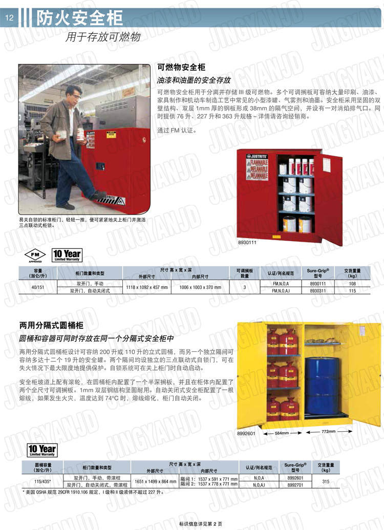 美國(guó)杰斯瑞特，防火安全柜，justrite防火柜，justrite安全柜，防爆柜justrite,8902001,4M9422